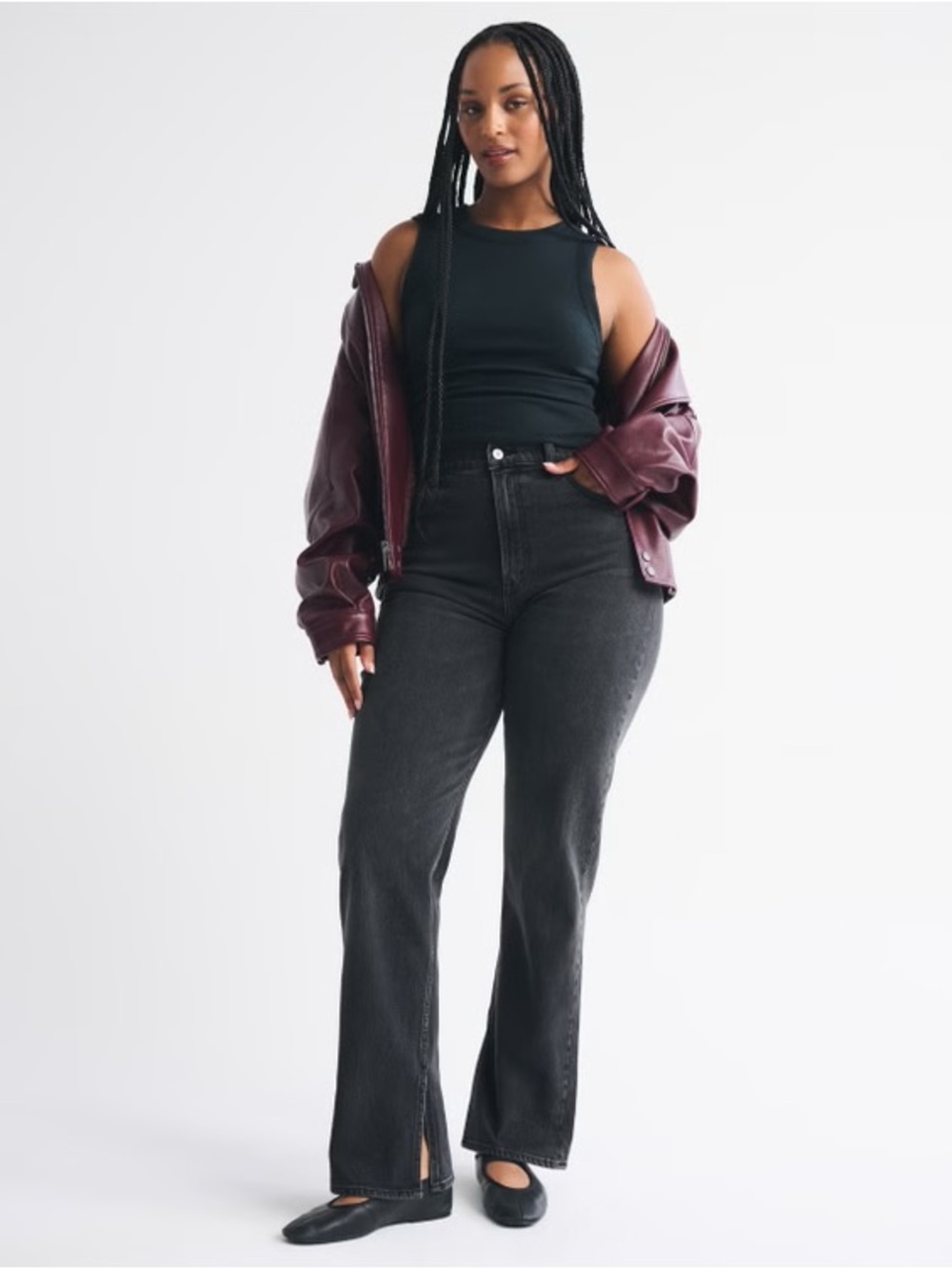 Abercrombie & Fitch Curve Love Ultra High Rise 90s Straight Jean